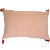 13" X 20" Coral Throw Pillow with Tassels
