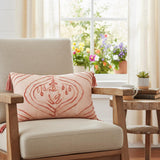 13" X 20" Coral Throw Pillow with Tassels