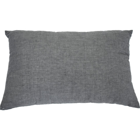 13" X 20" Gray and White Throw Pillow