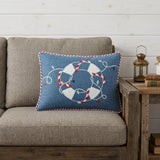 13" X 18" Blue and White Christmas Throw Pillow