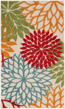 3' X 5' Green And Ivory Indoor Outdoor Area Rug