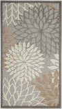 3' X 5' Gray And Ivory Indoor Outdoor Area Rug