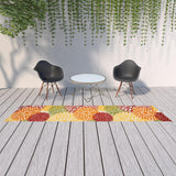 12' Red Indoor Outdoor Runner Rug