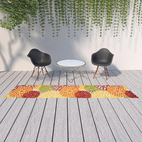 12' Red Indoor Outdoor Runner Rug