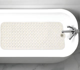 40" Beige Latex Bubbles Non Slip Shower Mat