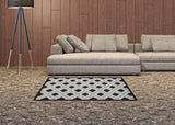 3' X 4' Black And White Indoor Outdoor Area Rug