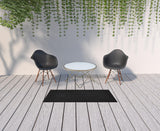 6' Black Indoor Outdoor Runner Rug