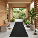 10' Black Indoor Outdoor Runner Rug