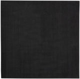 7' Black Square Indoor Outdoor Area Rug