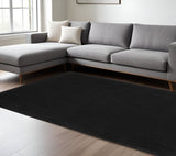 7' X 10' Black Indoor Outdoor Area Rug