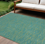 8' X 10' Blue And Green Indoor Outdoor Area Rug