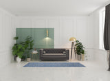 10' Blue And Gray Indoor Outdoor Runner Rug