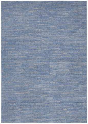 5' X 7' Blue And Gray Indoor Outdoor Area Rug