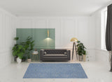 7' X 10' Blue And Gray Indoor Outdoor Area Rug