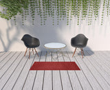 6' Brick Red Indoor Outdoor Runner Rug