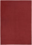 6' X 9' Brick Red Stain Resistant Indoor Outdoor Area Rug