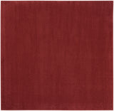 7' Brick Red Square Indoor Outdoor Area Rug
