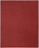 7' X 10' Brick Red Stain Resistant Indoor Outdoor Area Rug