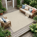 7' X 10' Brick Red Stain Resistant Indoor Outdoor Area Rug