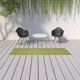 10' Green Indoor Outdoor Runner Rug