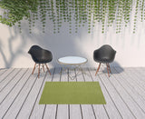 4' X 6' Green Indoor Outdoor Runner Rug