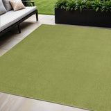 5' X 7' Green Indoor Outdoor Area Rug