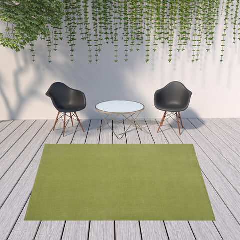 8' X 10' Green Indoor Outdoor Area Rug