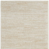 8' Beige And Ivory Indoor Outdoor Runner Rug
