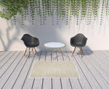 4' X 6' Beige And Ivory Indoor Outdoor Area Rug