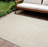 8' X 10' Beige And Ivory Indoor Outdoor Area Rug