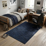 4' X 6' Midnight Blue Stain Resistant Indoor Outdoor Area Rug