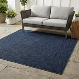 7' Midnight Blue Square Indoor Outdoor Area Rug