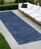 10' Blue Indoor Outdoor Runner Rug