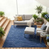 4' X 6' Blue Indoor Outdoor Area Rug