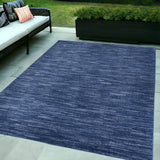 5' X 7' Blue Indoor Outdoor Area Rug