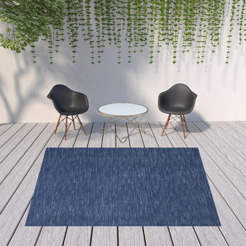 8' X 10' Blue Indoor Outdoor Area Rug