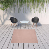 7' Pink Square Indoor Outdoor Area Rug