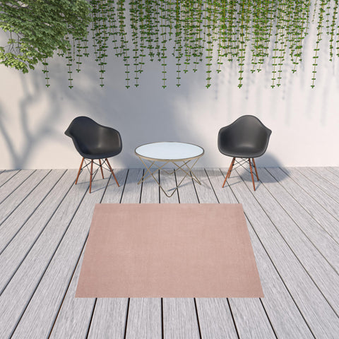 7' Pink Square Indoor Outdoor Area Rug
