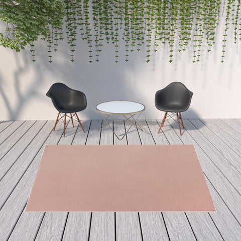 7' X 10' Pink Indoor Outdoor Area Rug