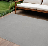 8' X 10' Gray Indoor Outdoor Area Rug