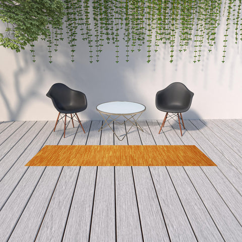 10' Orange Indoor Outdoor Runner Rug