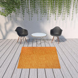 7' Orange Square Indoor Outdoor Area Rug