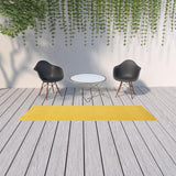 10' Yellow Indoor Outdoor Runner Rug