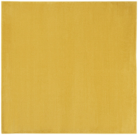 7' Yellow Square Indoor Outdoor Area Rug