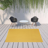 7' X 10' Yellow Indoor Outdoor Area Rug