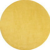 8' X 8' Yellow Round Indoor Outdoor Area Rug