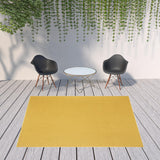 8' X 10' Yellow Indoor Outdoor Area Rug