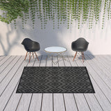 6' X 9' Charcoal Indoor Outdoor Area Rug