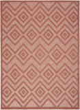 5' X 7' Coral Indoor Outdoor Area Rug
