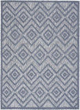 5' X 7' Denim Blue Indoor Outdoor Area Rug